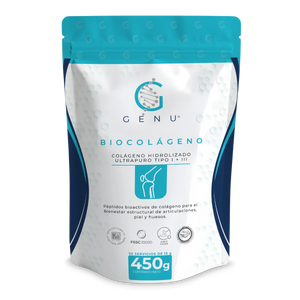 GENU Colágeno Hidrolizado Biocolágeno™ Tipo I y III, Puro, Sin Sabor | 450 g
